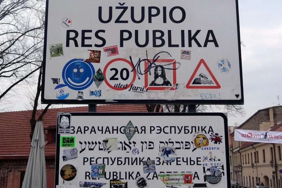 cartello ingresso repubblica di uzupis vilnius