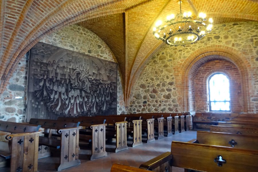 trakai interno castello sala preghiera volte