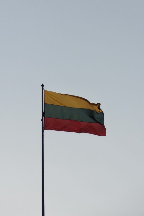 torre gedimino vilnius bandiera lituana