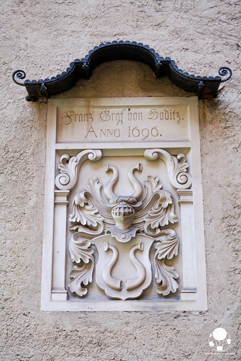 Castello di Bouzov, targa dei cavalieri teutonici