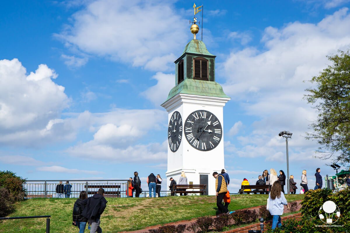 La torre dell'orologio alla fortezza di Petrovaradino