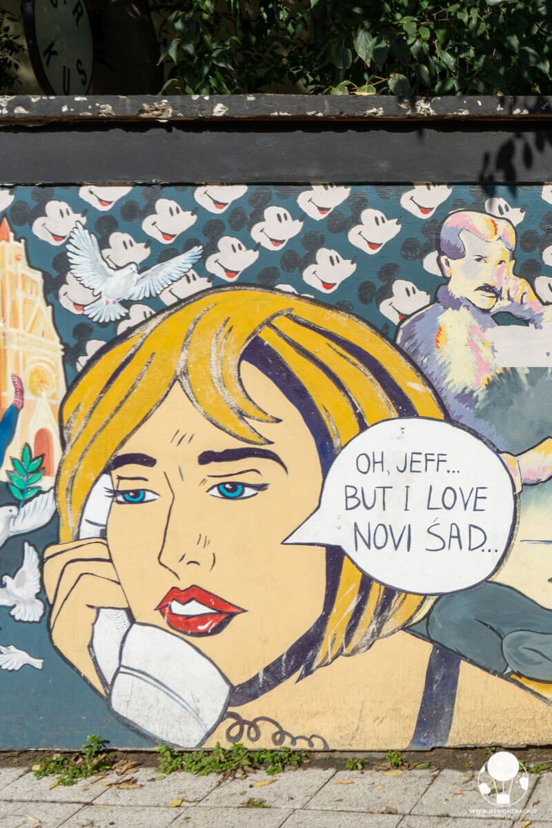 Street art in stile fumetto a Novi Sad